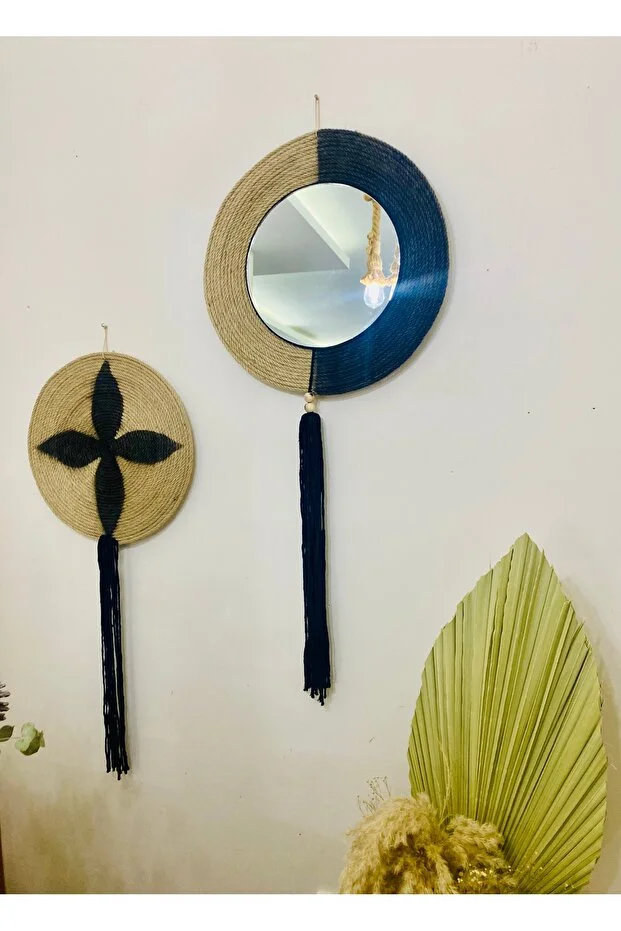 Jüt Serisi Bohem Afrikan Duvar Tabağı 2’li Set